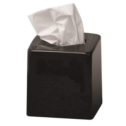 Wescon Sussex Boutique Tissue Box Cover, Black